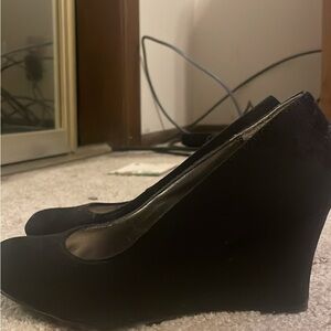 Dexter Classic Black Wedge Shoes